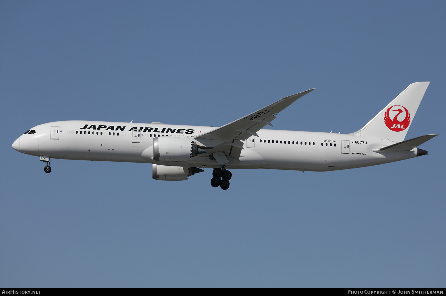 Aircraft Photo of JA877J | Boeing 787-9 Dreamliner | Japan Airlines - JAL | AirHistory.net #348930