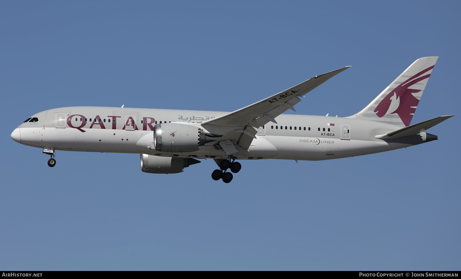 Aircraft Photo of A7-BCA | Boeing 787-8 Dreamliner | Qatar Airways | AirHistory.net #348945