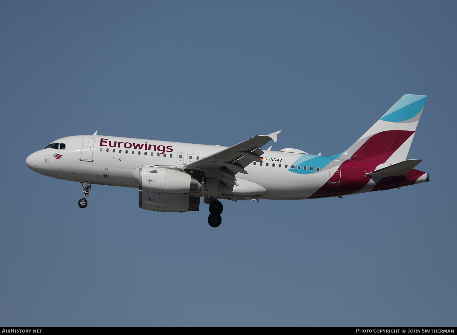 Aircraft Photo of D-AGWV | Airbus A319-132 | Eurowings | AirHistory.net #348953