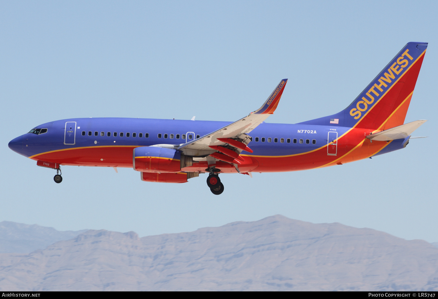 Aircraft Photo of N7702A | Boeing 737-7BD | Southwest Airlines | AirHistory.net #349098