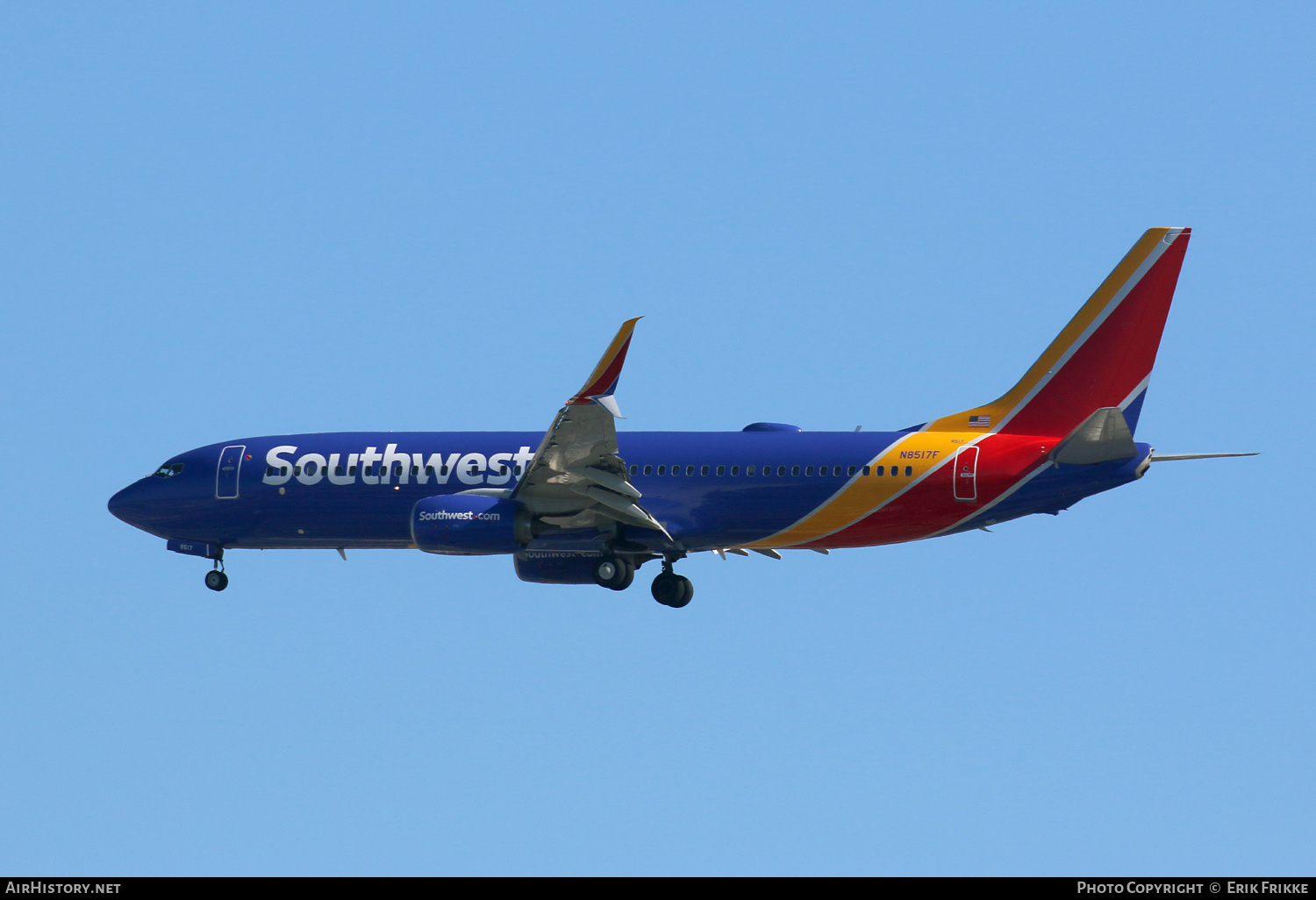 Aircraft Photo of N8517F | Boeing 737-800 | Southwest Airlines | AirHistory.net #349137