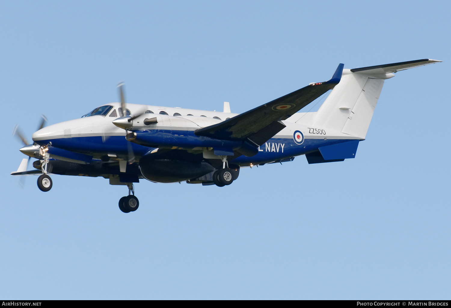 Aircraft Photo of ZZ500 | Hawker Beechcraft 350CER Avenger T1 (300C) | UK - Navy | AirHistory.net #349217