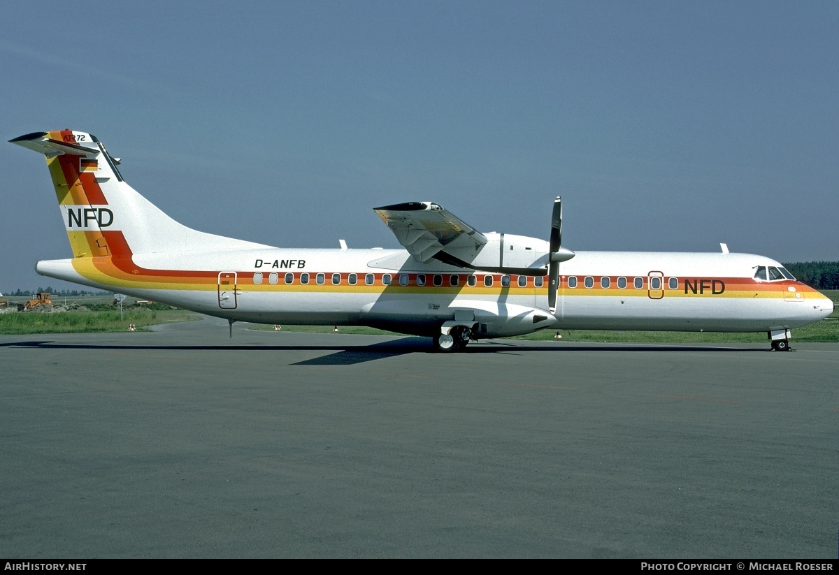 Aircraft Photo of D-ANFB | ATR ATR-72-202 | NFD - Nürnberger Flugdienst | AirHistory.net #349253