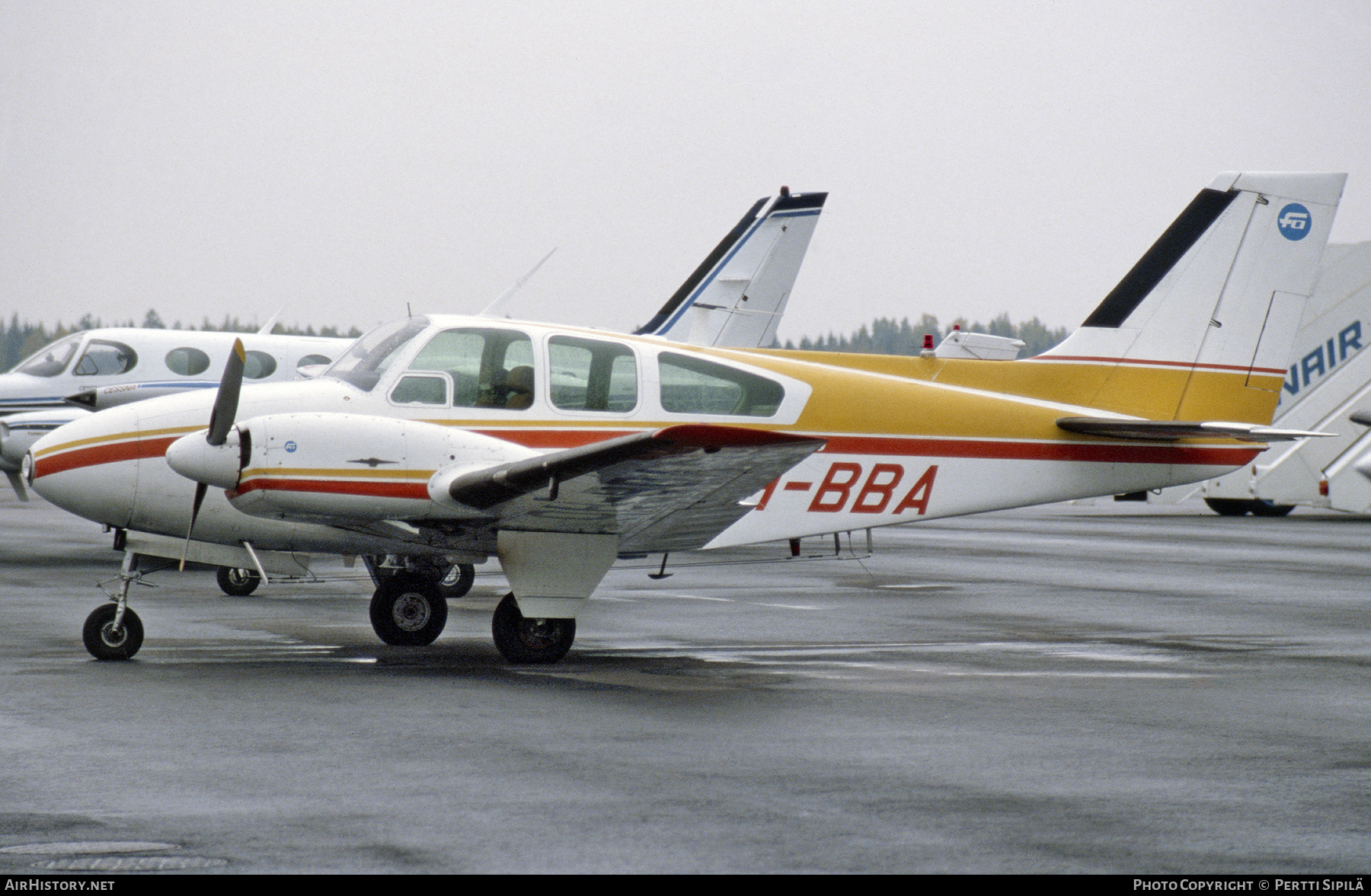 Aircraft Photo of OH-BBA | Beech A55 Baron (95-A55) | Finnaviation | AirHistory.net #349255