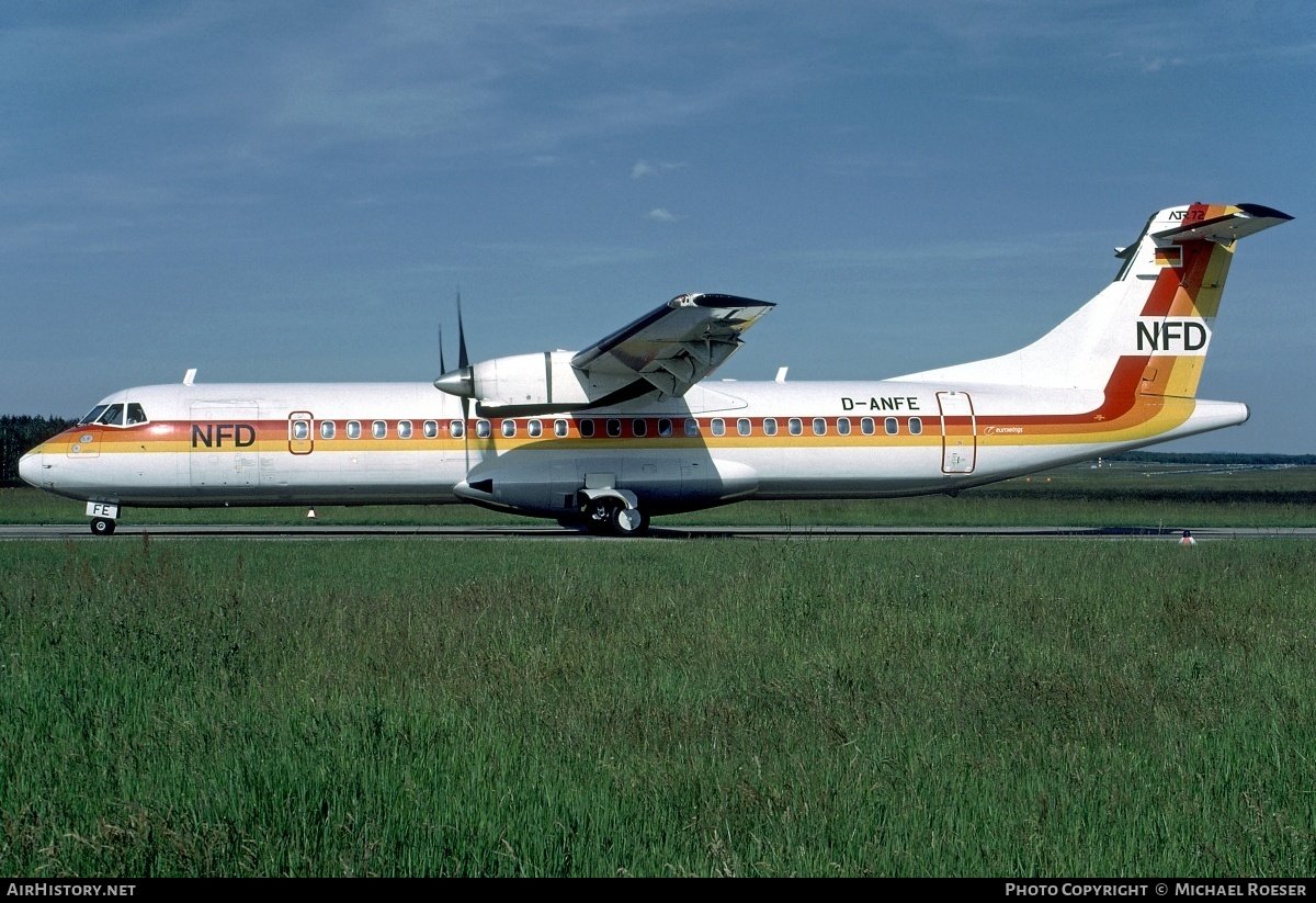 Aircraft Photo of D-ANFE | ATR ATR-72-202 | NFD - Nürnberger Flugdienst | AirHistory.net #349257