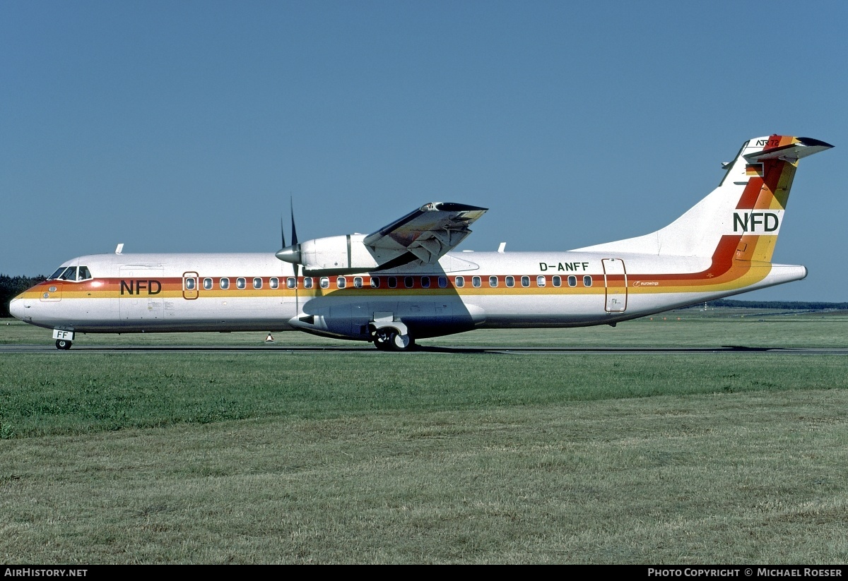 Aircraft Photo of D-ANFF | ATR ATR-72-202 | NFD - Nürnberger Flugdienst | AirHistory.net #349258