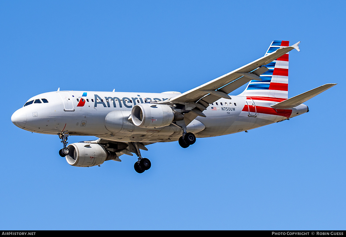 Aircraft Photo of N750UW | Airbus A319-112 | American Airlines | AirHistory.net #349459