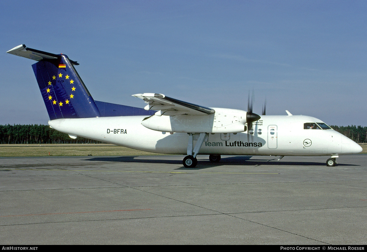 Aircraft Photo of D-BFRA | De Havilland Canada DHC-8-102 Dash 8 | Team Lufthansa | AirHistory.net #349555