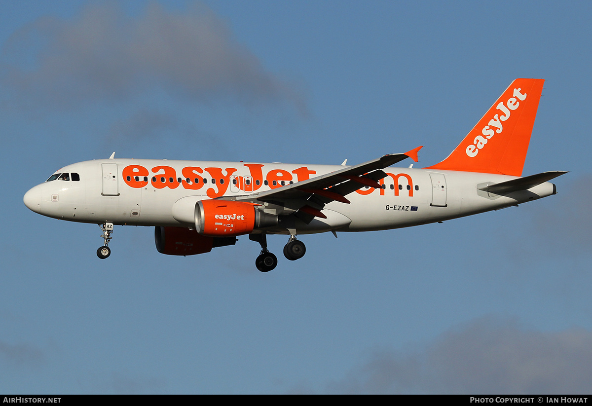 Aircraft Photo of G-EZAZ | Airbus A319-111 | EasyJet | AirHistory.net #349557