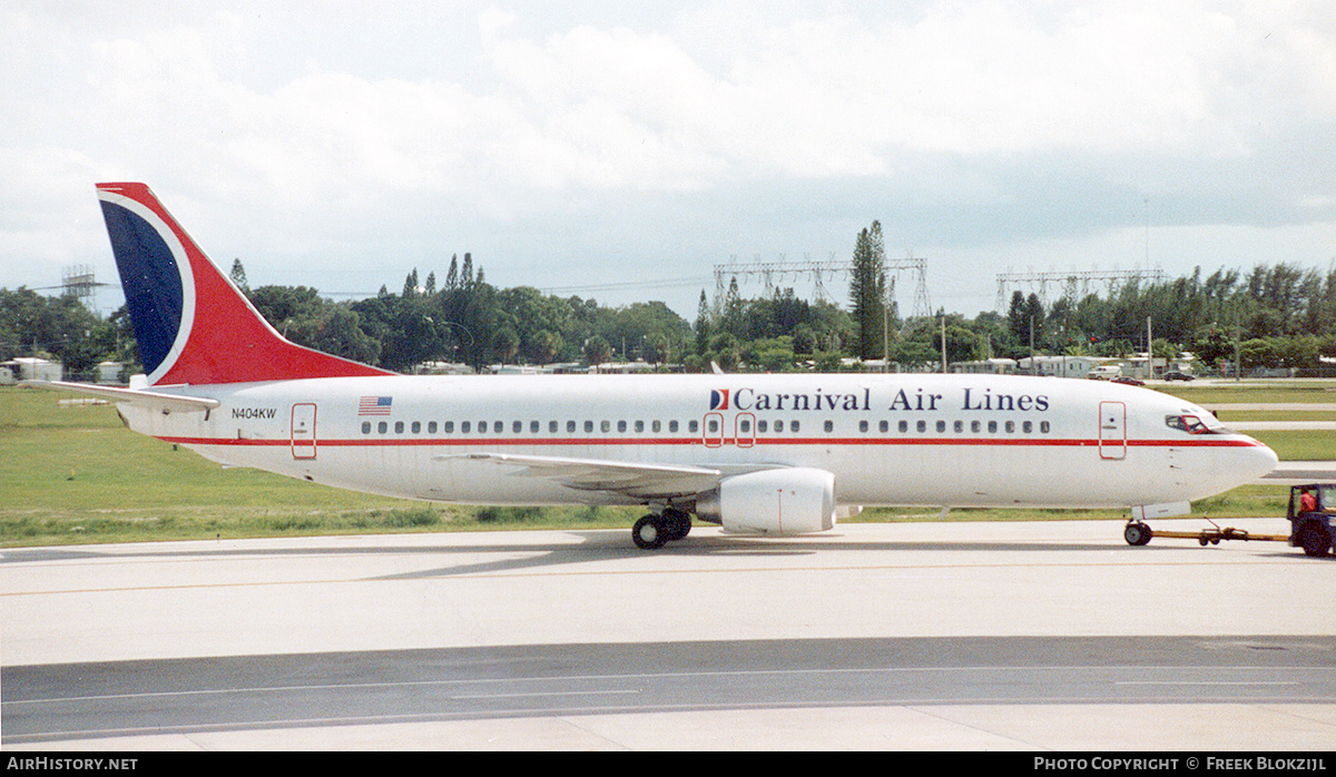 Aircraft Photo of N404KW | Boeing 737-4Q8 | Carnival Air Lines | AirHistory.net #349603