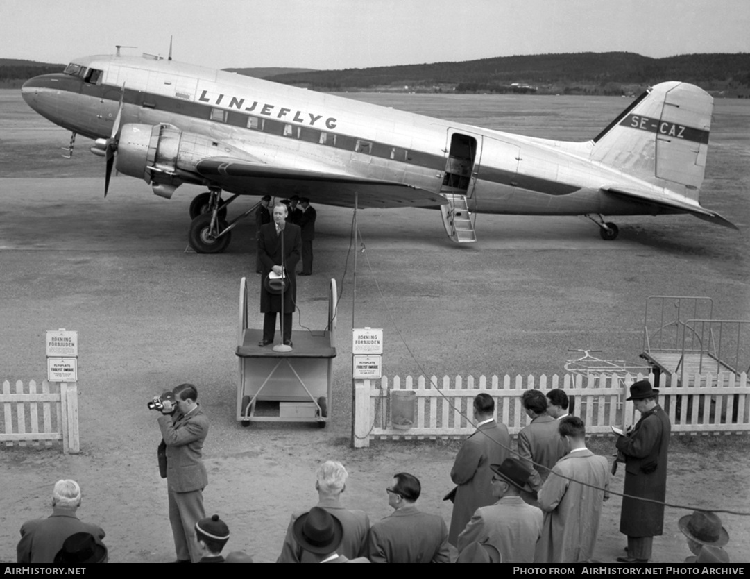 Aircraft Photo of SE-CAZ | Douglas DC-3A-456 | Linjeflyg | AirHistory.net #349668