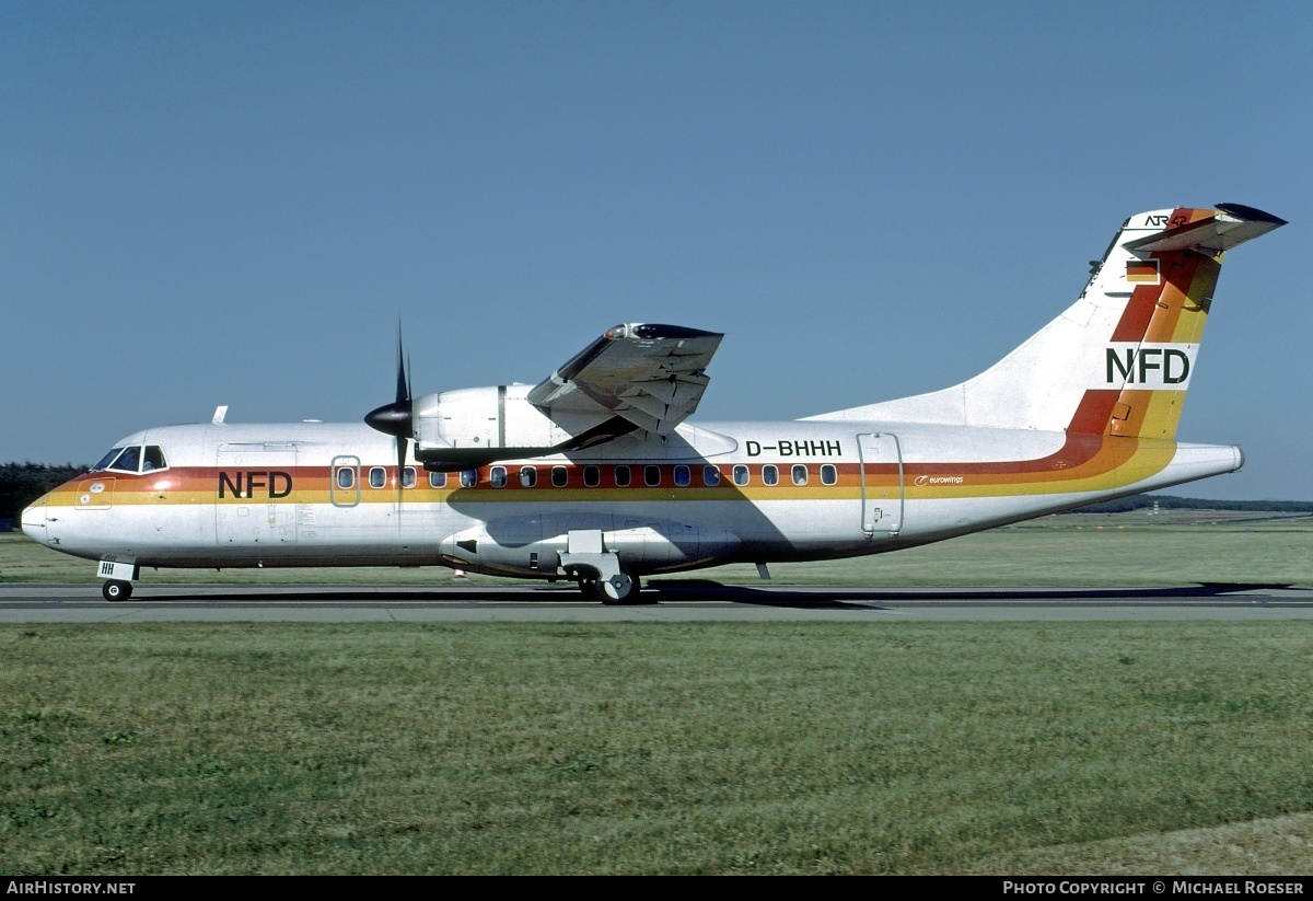 Aircraft Photo of D-BHHH | ATR ATR-42-300 | NFD - Nürnberger Flugdienst | AirHistory.net #349733