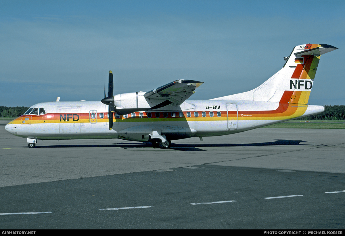 Aircraft Photo of D-BIII | ATR ATR-42-300 | NFD - Nürnberger Flugdienst | AirHistory.net #349744