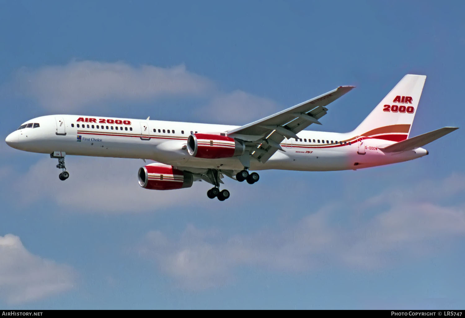 Aircraft Photo of G-OOOW | Boeing 757-225 | Air 2000 | AirHistory.net #349847