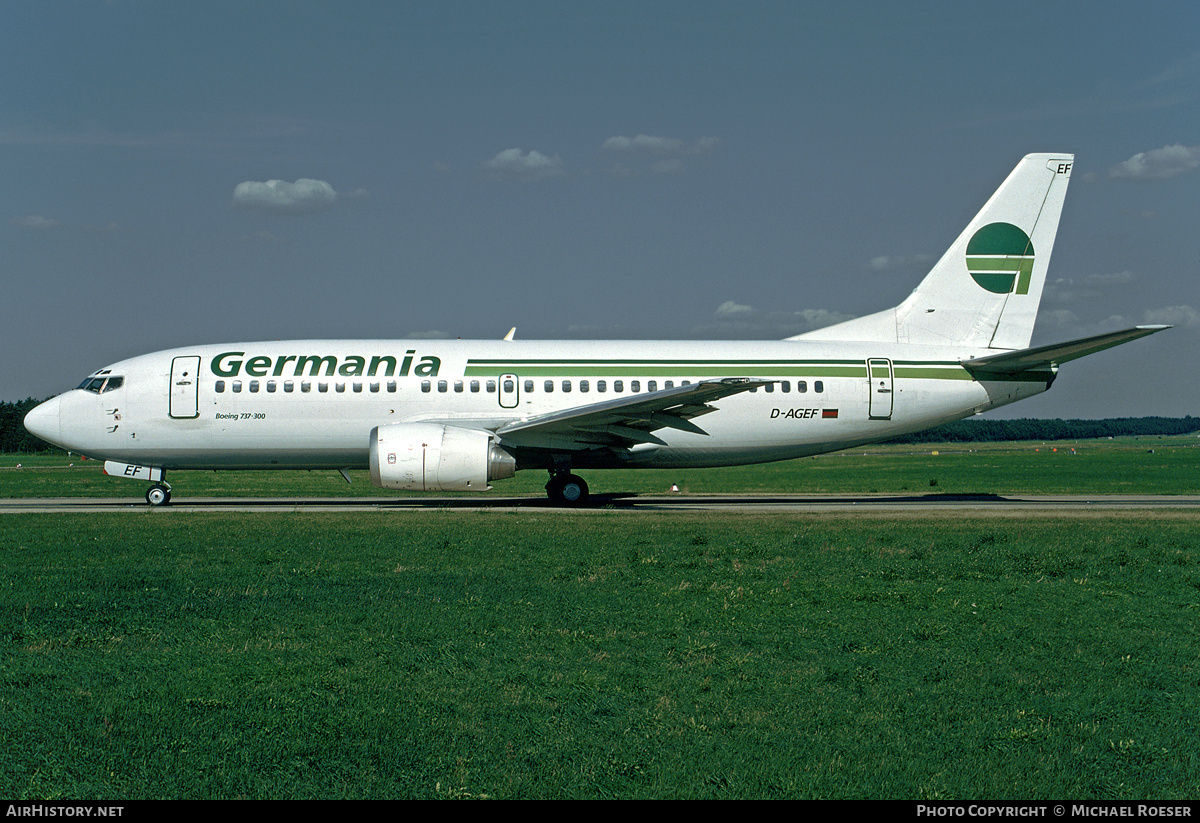 Aircraft Photo of D-AGEF | Boeing 737-35B | Germania | AirHistory.net #350022