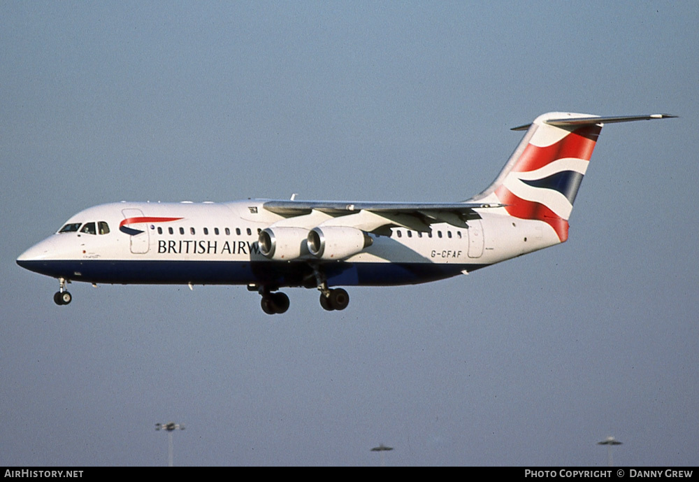 Aircraft Photo of G-CFAF | BAE Systems Avro 146-RJ100 | British Airways | AirHistory.net #350077
