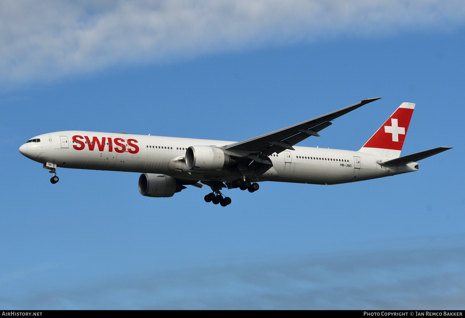 Aircraft Photo of HB-JNC | Boeing 777-3DE/ER | Swiss International Air Lines | AirHistory.net #350227