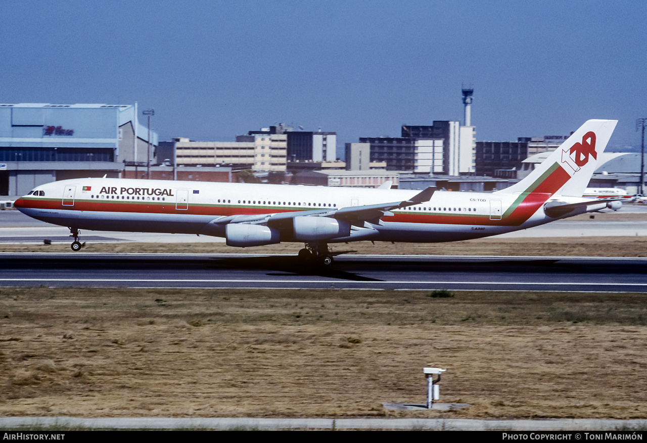 Aircraft Photo of CS-TOD | Airbus A340-312 | TAP Air Portugal | AirHistory.net #350308