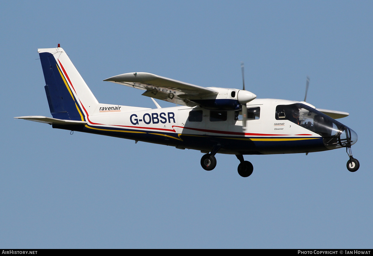 Aircraft Photo of G-OBSR | Partenavia P-68 Observer | Ravenair | AirHistory.net #350313