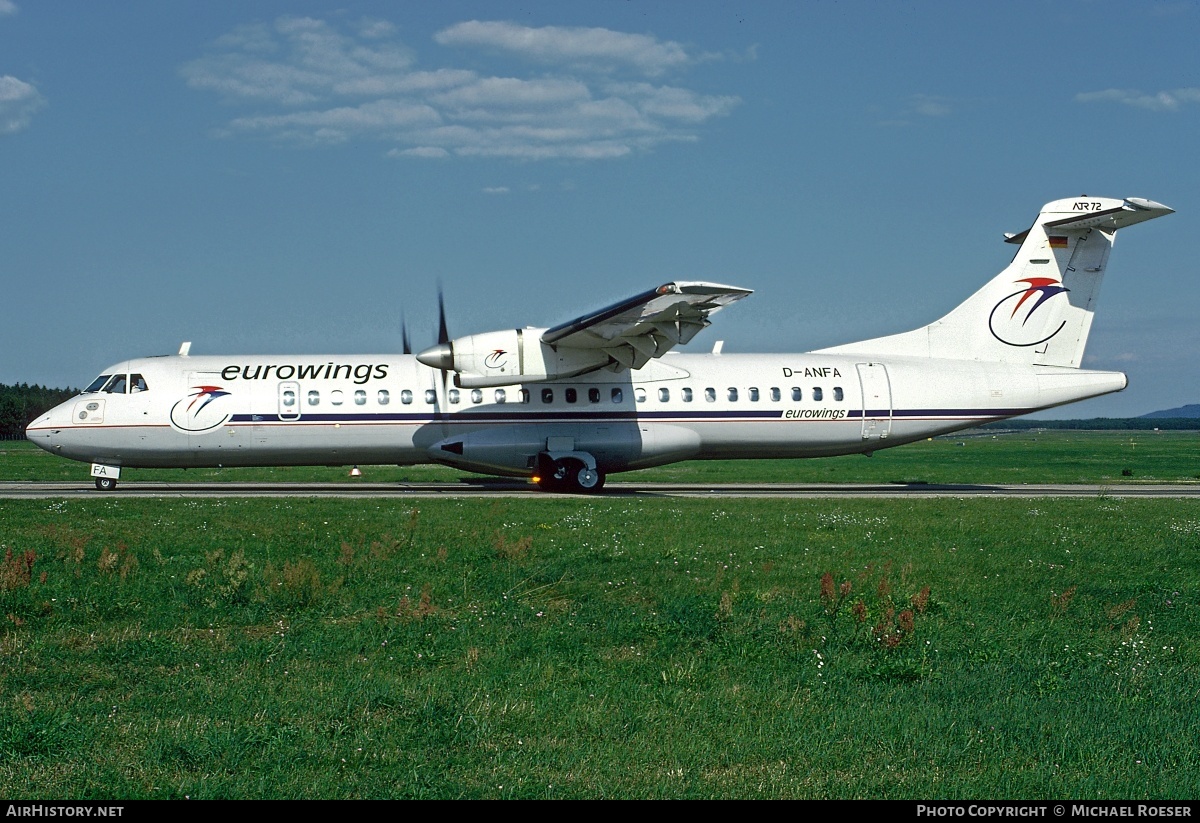Aircraft Photo of D-ANFA | ATR ATR-72-202 | Eurowings | AirHistory.net #350338