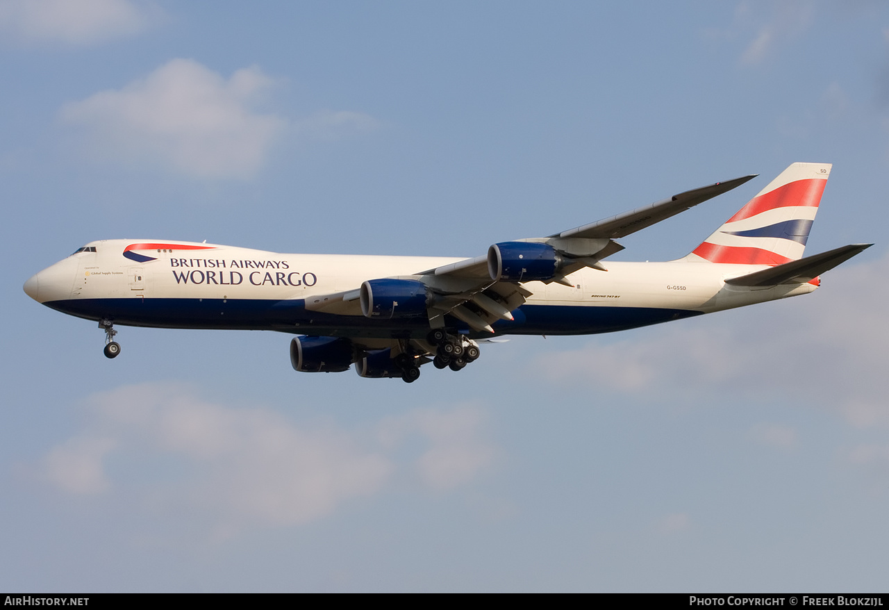 Aircraft Photo of G-GSSD | Boeing 747-87UF/SCD | British Airways World Cargo | AirHistory.net #350357