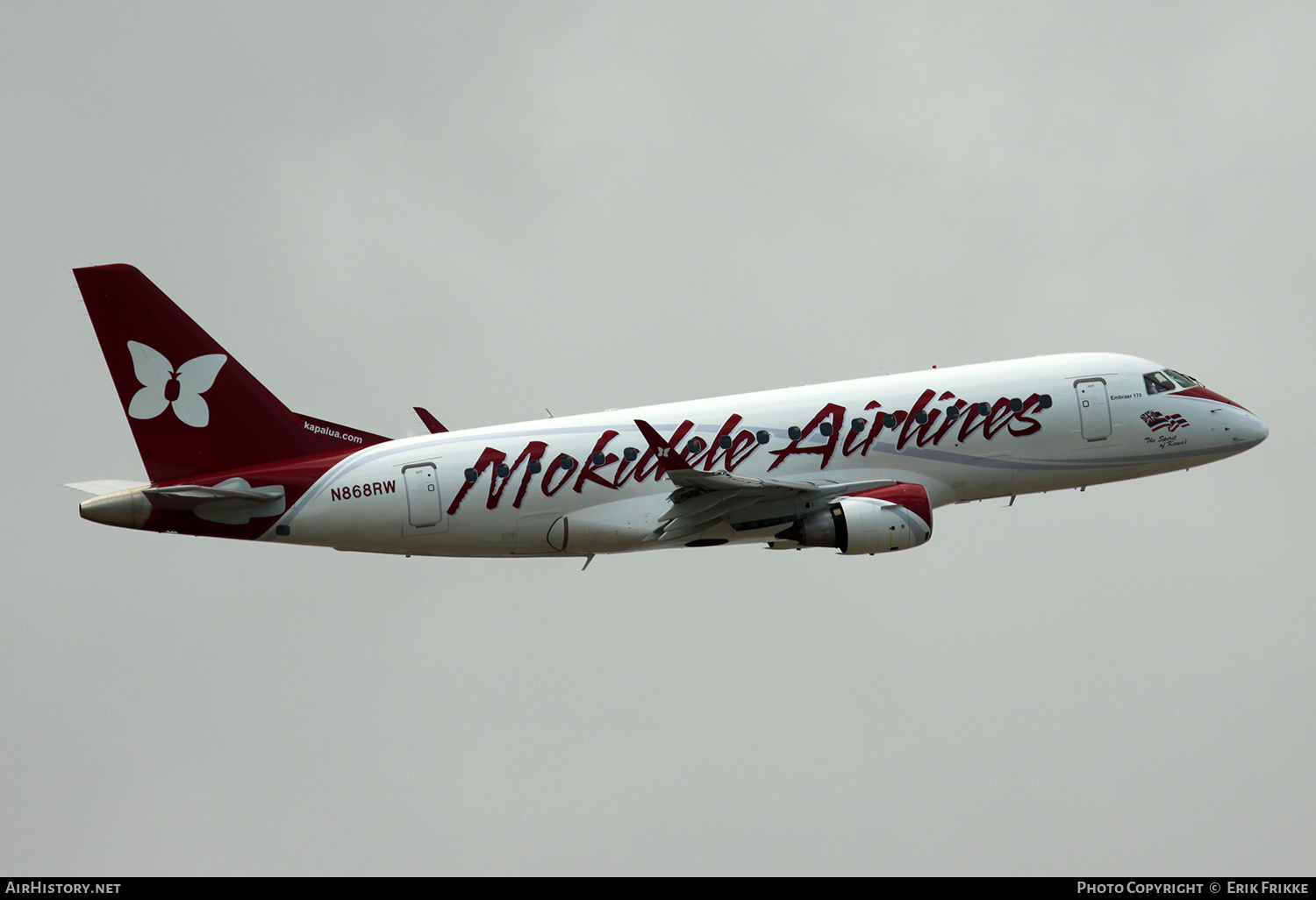 Aircraft Photo of N868RW | Embraer 170SU (ERJ-170-100SU) | Mokulele Airlines | AirHistory.net #350375