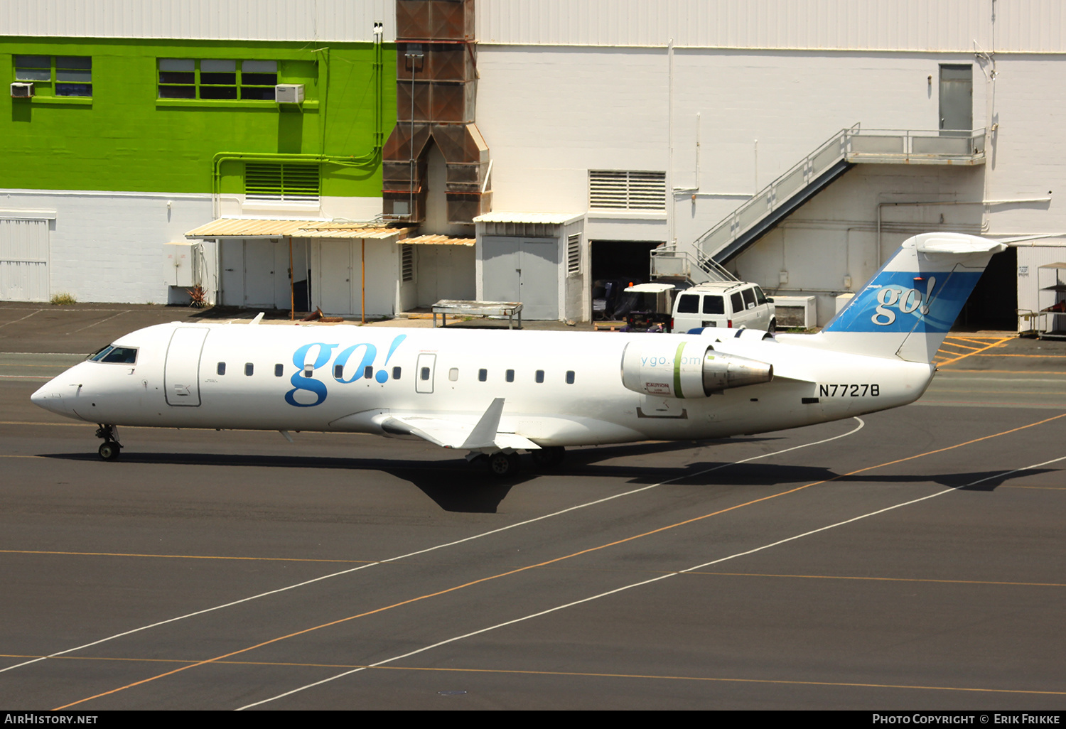 Aircraft Photo of N77278 | Bombardier CRJ-200LR (CL-600-2B19) | Go! | AirHistory.net #350382