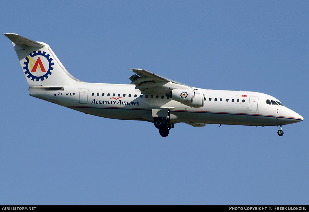 Aircraft Photo of ZA-MEV | British Aerospace BAe-146-300 | Albanian Airlines | AirHistory.net #350398