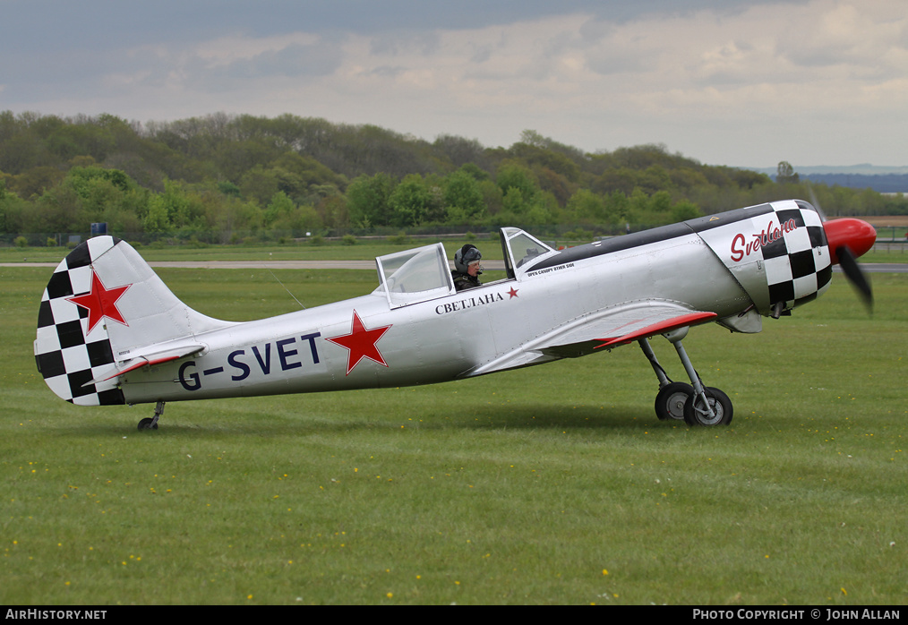 Aircraft Photo of G-SVET | Yakovlev Yak-50 | Soviet Union - Air Force | AirHistory.net #350424