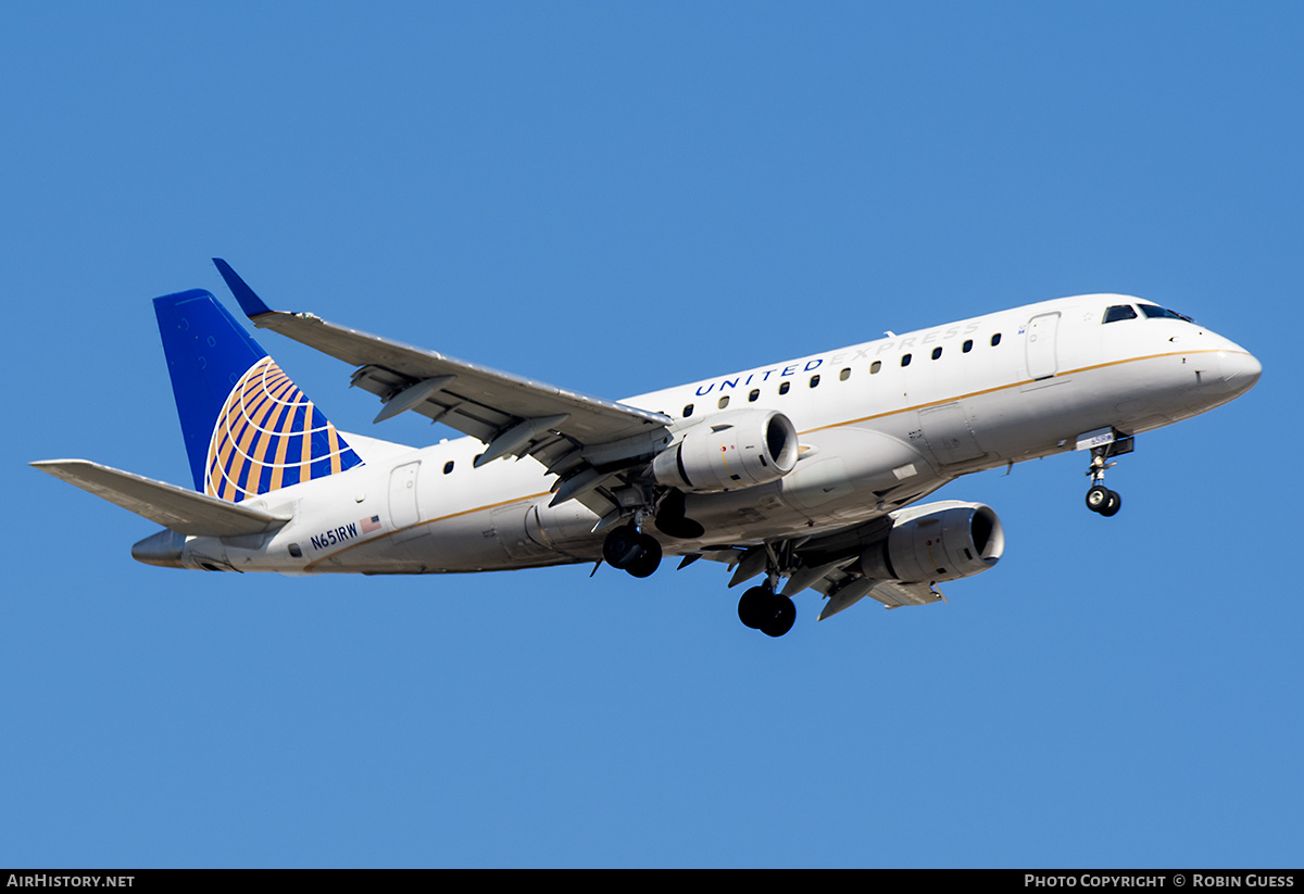 Aircraft Photo of N651RW | Embraer 170SE (ERJ-170-100SE) | United Express | AirHistory.net #350500