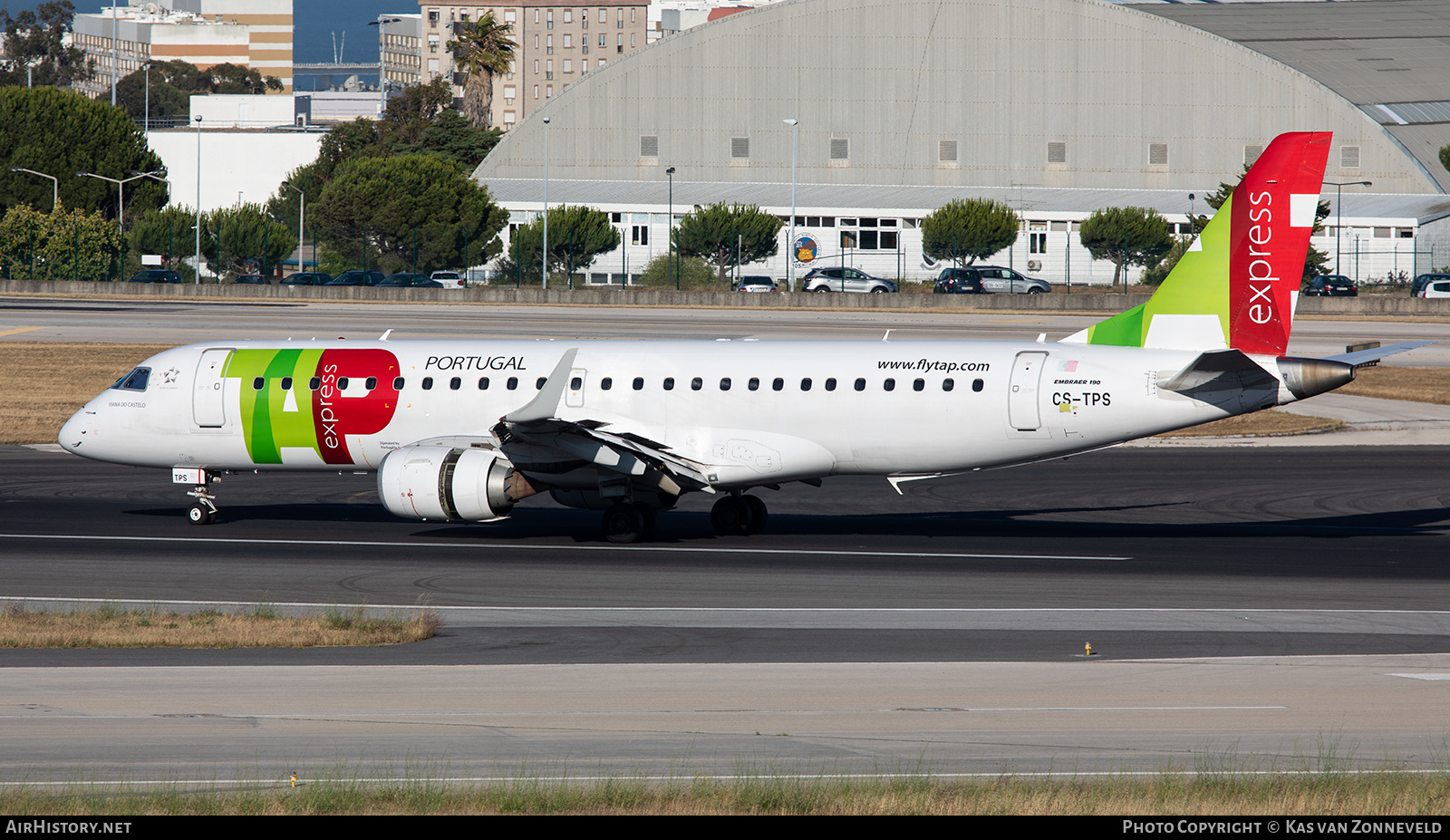 Aircraft Photo of CS-TPS | Embraer 190LR (ERJ-190-100LR) | TAP Portugal Express | AirHistory.net #350580