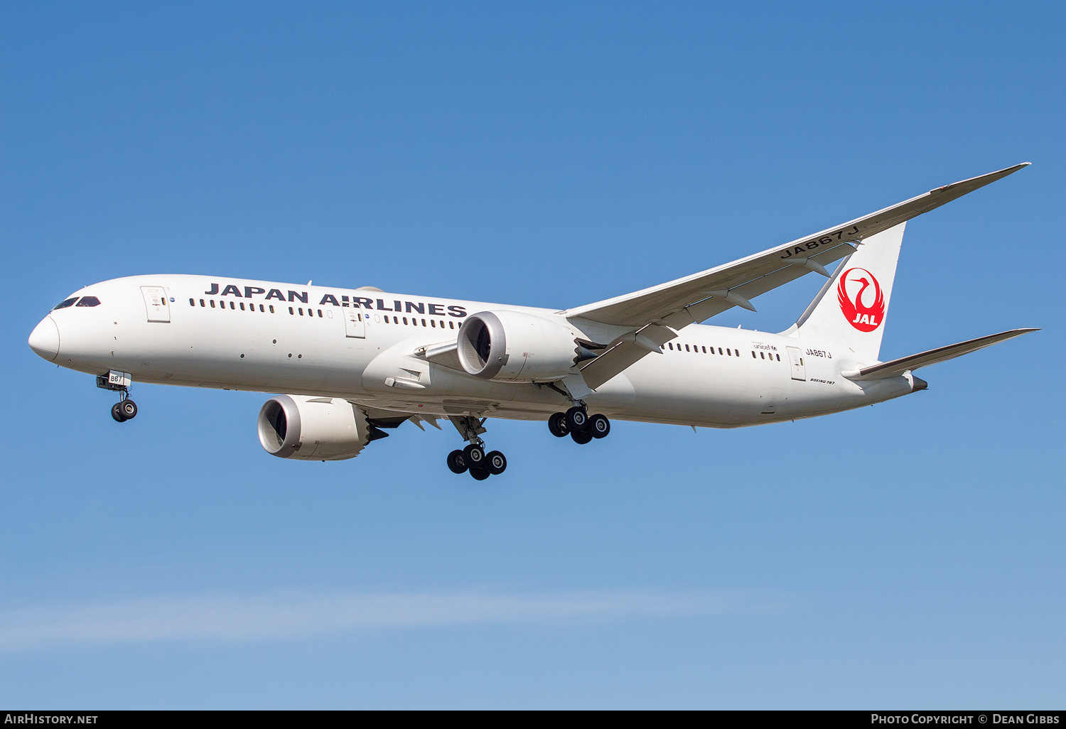Aircraft Photo of JA867J | Boeing 787-9 Dreamliner | Japan Airlines - JAL | AirHistory.net #350617