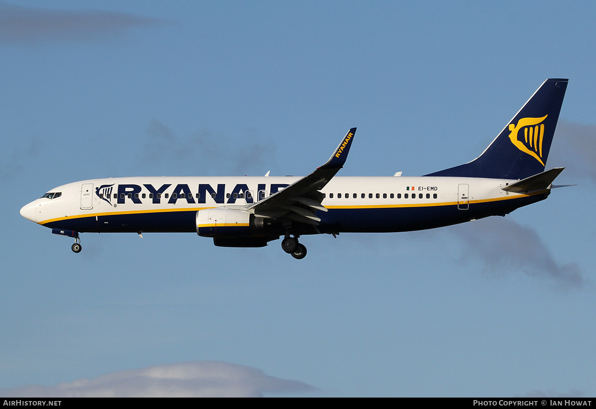 Aircraft Photo of EI-EMD | Boeing 737-8AS | Ryanair | AirHistory.net #350640