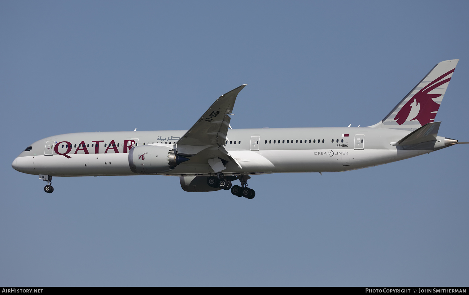 Aircraft Photo of A7-BHG | Boeing 787-9 Dreamliner | Qatar Airways | AirHistory.net #350681