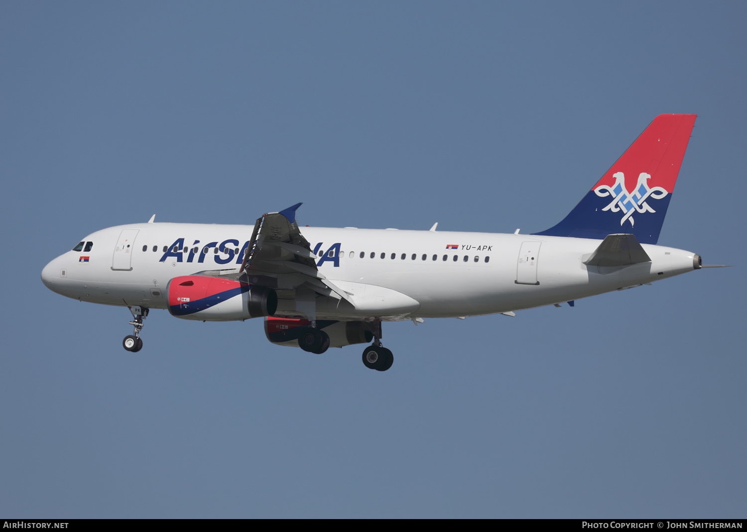 Aircraft Photo of YU-APK | Airbus A319-132 | Air Serbia | AirHistory.net #350698