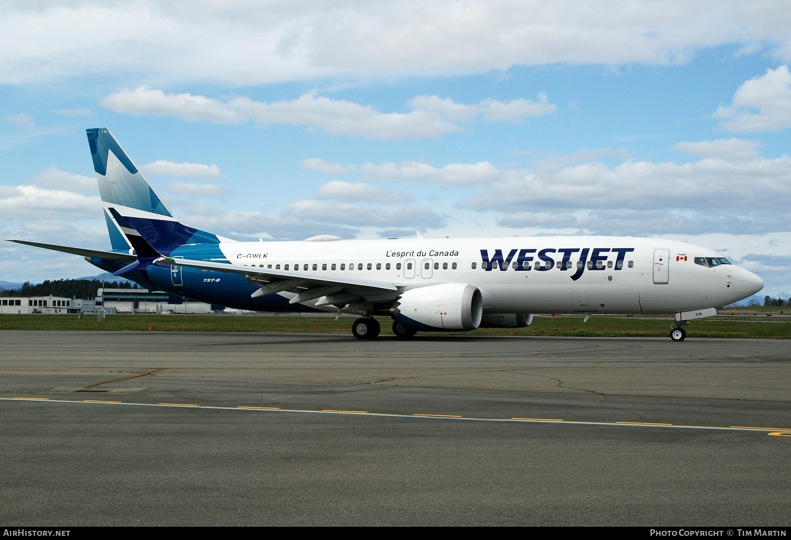 Aircraft Photo of C-GWLK | Boeing 737-8 Max 8 | WestJet | AirHistory.net #350740