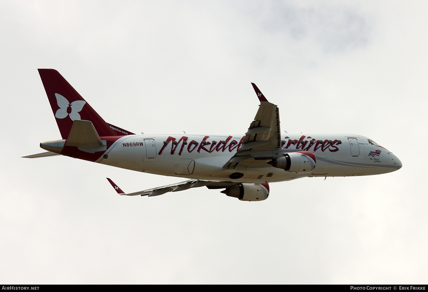 Aircraft Photo of N869RW | Embraer 170SE (ERJ-170-100SE) | Mokulele Airlines | AirHistory.net #350806