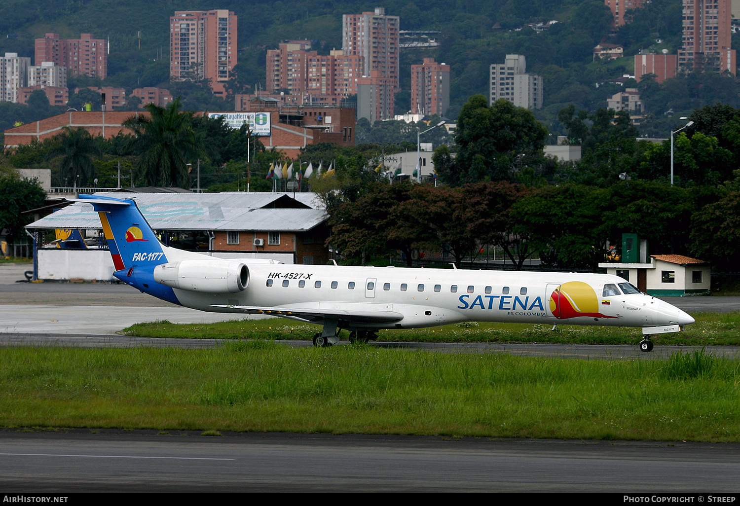 Aircraft Photo of FAC-1177 / HK-4527-X | Embraer ERJ-145EP (EMB-145EP) | Colombia - Satena | AirHistory.net #350833