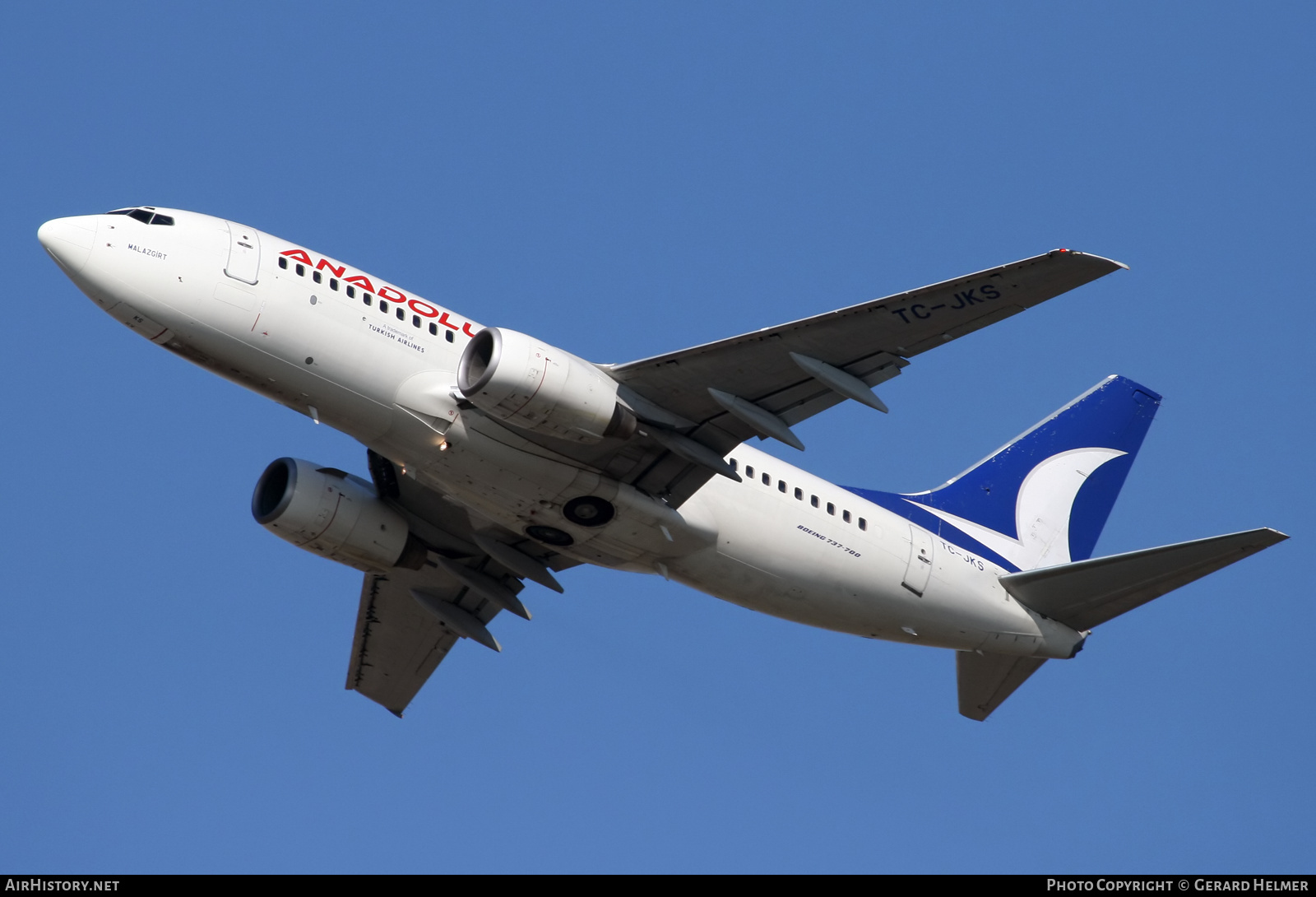 Aircraft Photo of TC-JKS | Boeing 737-73V | AnadoluJet | AirHistory.net #350848