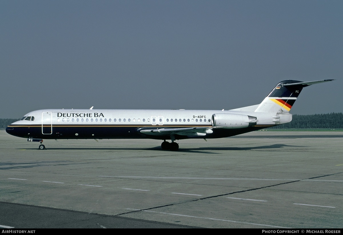 Aircraft Photo of D-ADFC | Fokker 100 (F28-0100) | Deutsche BA | AirHistory.net #350859