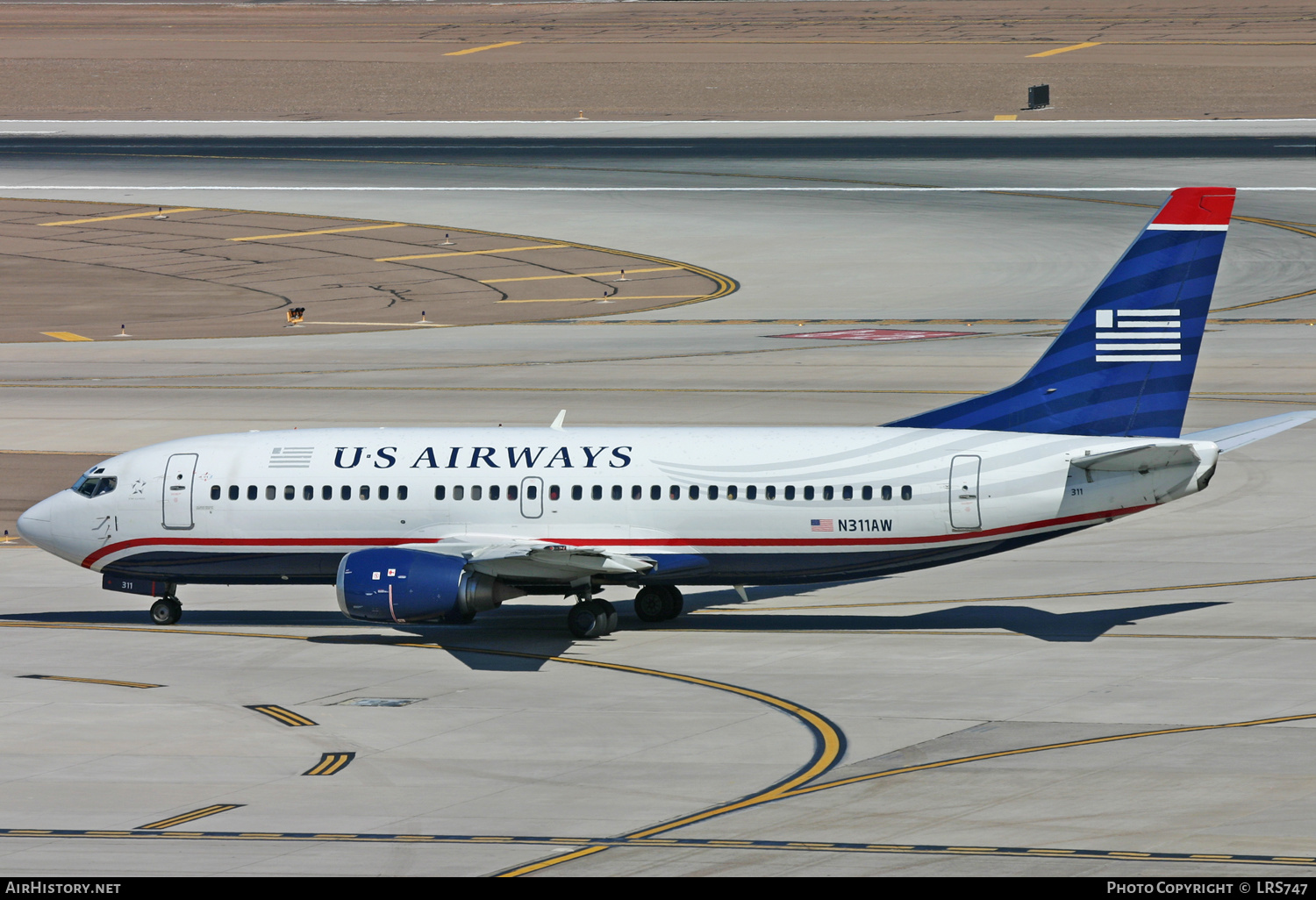 Aircraft Photo of N311AW | Boeing 737-3G7 | US Airways | AirHistory.net #350892