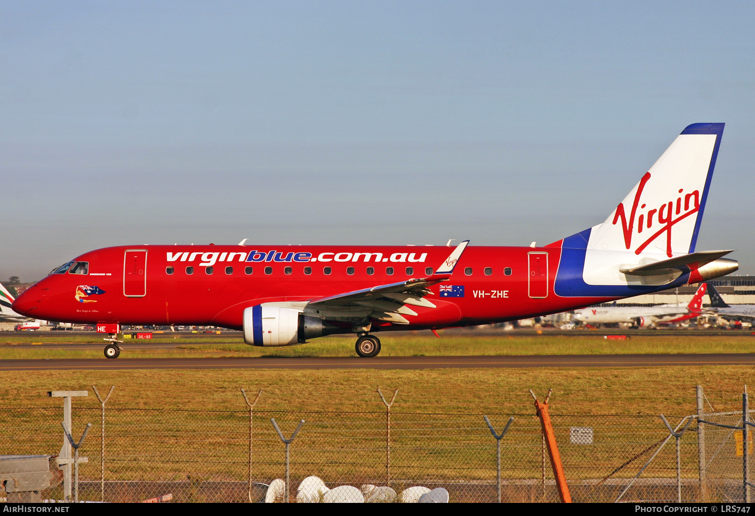 Aircraft Photo of VH-ZHE | Embraer 170LR (ERJ-170-100LR) | Virgin Blue Airlines | AirHistory.net #350950