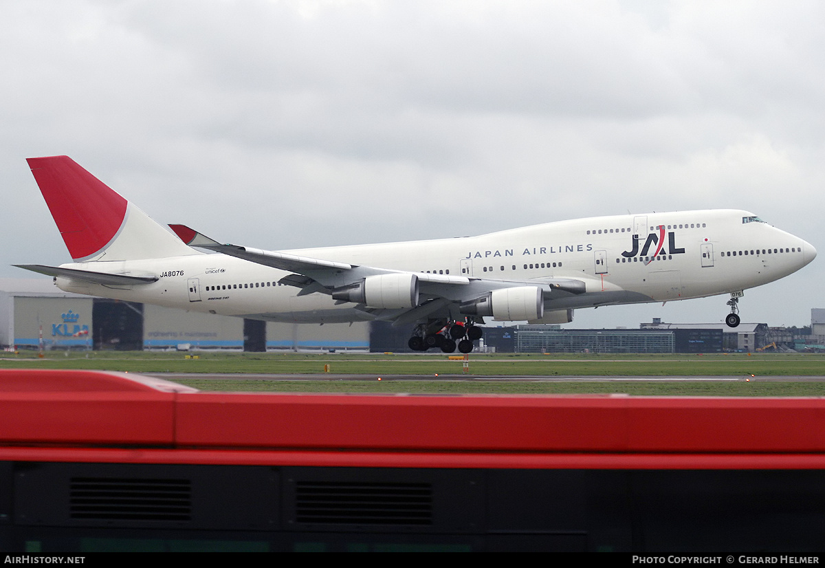 Aircraft Photo of JA8076 | Boeing 747-446 | Japan Airlines - JAL | AirHistory.net #350956