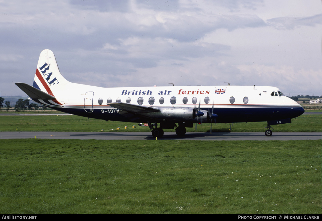 Aircraft Photo of G-AOYN | Vickers 806 Viscount | British Air Ferries - BAF | AirHistory.net #351013