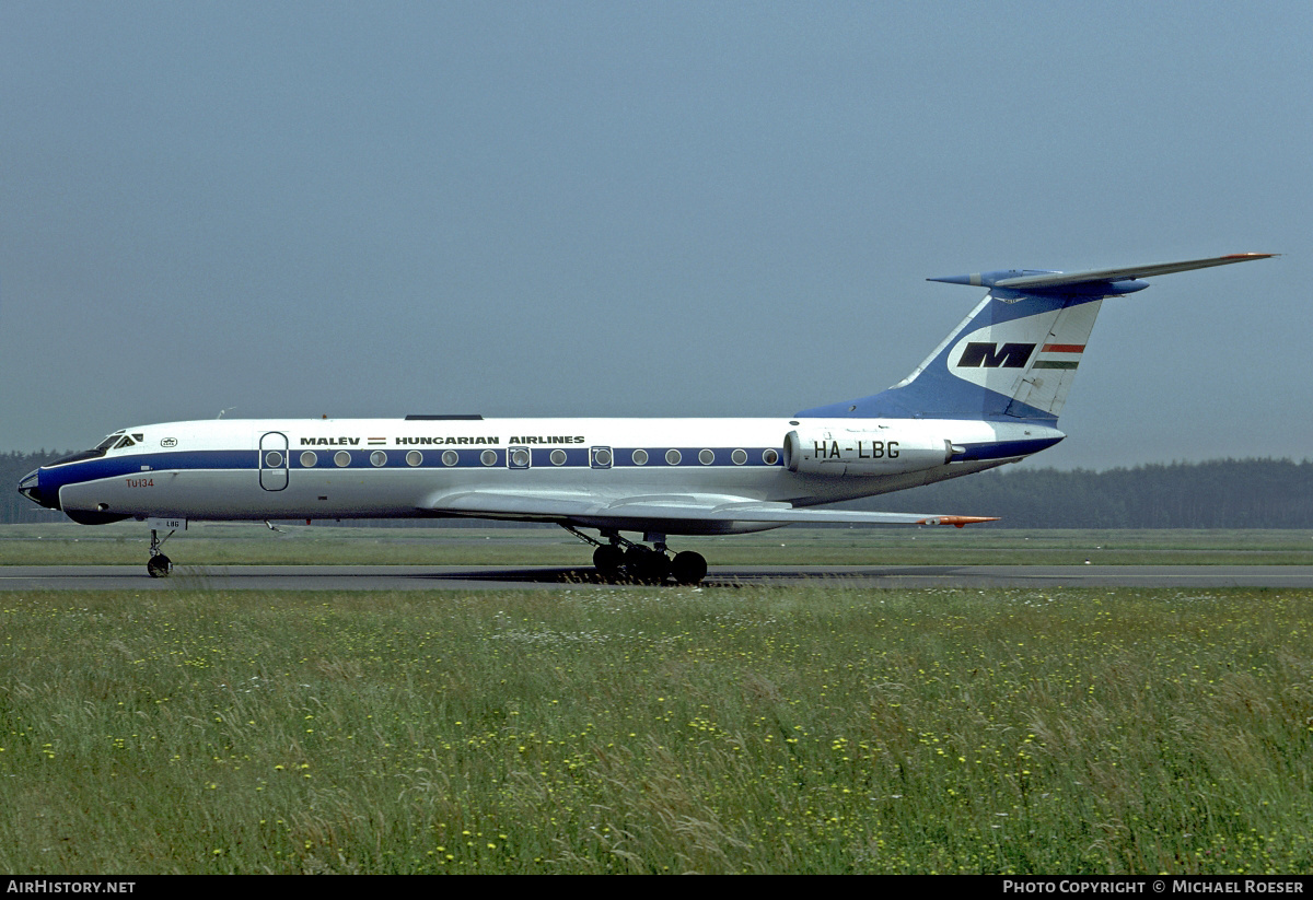 Aircraft Photo of HA-LBG | Tupolev Tu-134K | Malév - Hungarian Airlines | AirHistory.net #351140