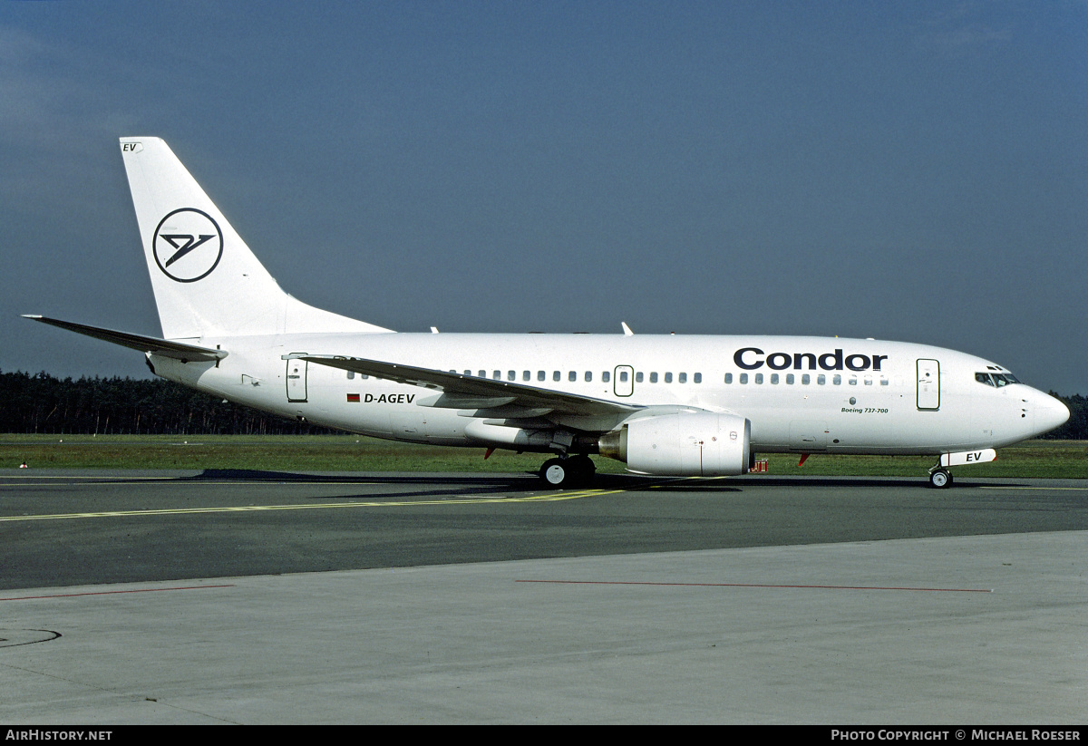 Aircraft Photo of D-AGEV | Boeing 737-75B | Condor Flugdienst | AirHistory.net #351156