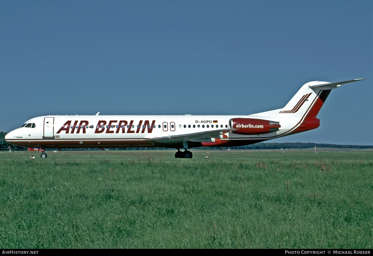 Aircraft Photo of D-AGPO | Fokker 100 (F28-0100) | Air Berlin | AirHistory.net #351252