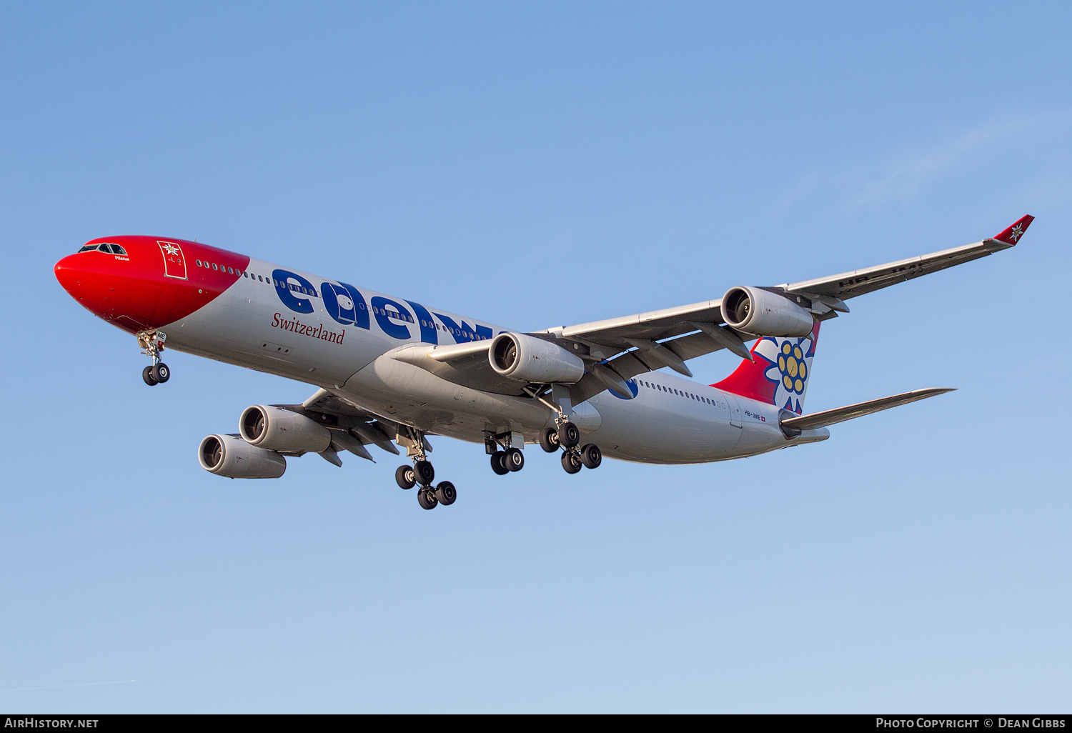 Aircraft Photo of HB-JME | Airbus A340-313X | Edelweiss Air | AirHistory.net #351255