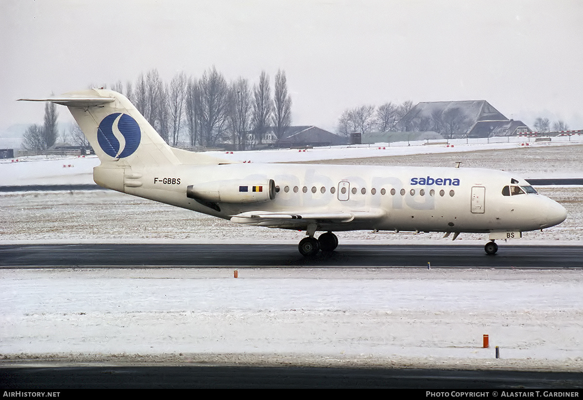 Aircraft Photo of F-GBBS | Fokker F28-1000 Fellowship | Sabena | AirHistory.net #351363