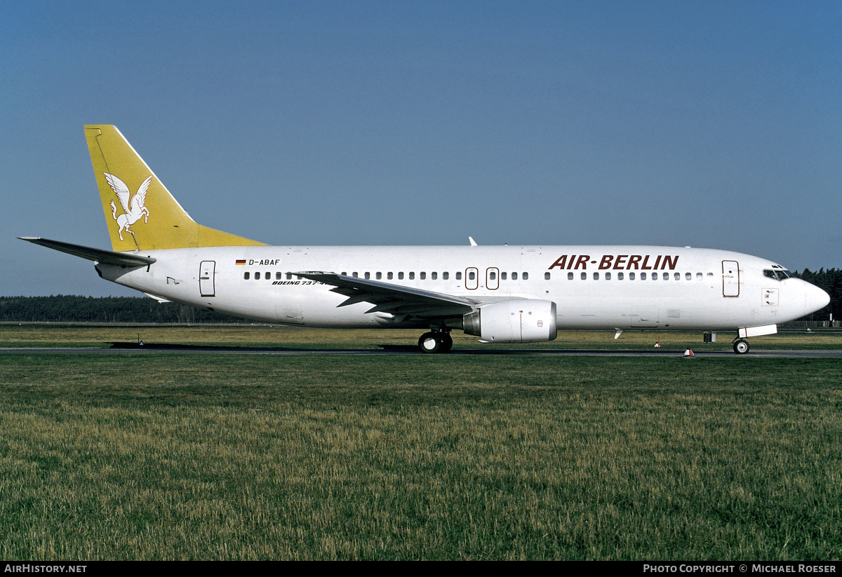 Aircraft Photo of D-ABAF | Boeing 737-4Y0 | Air Berlin | AirHistory.net #351390